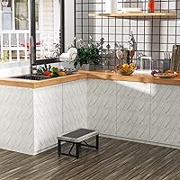 Vista 70 de Taburete de pie para adultos y niños, taburete resistente para armario, taburete de pie resistente para cocina, baño, dormitorio, soporta hasta 500