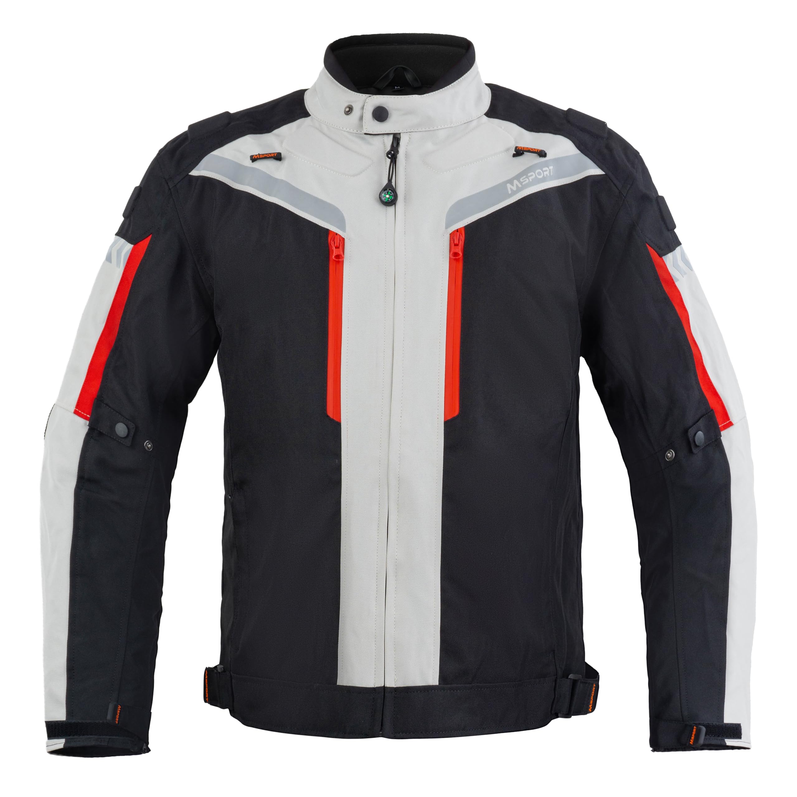 Msport Giacca Moto da Uomo 4 Stagioni Impermeabile Antivento con Fodera Termica Rimovibile e Protezioni CE Integrate