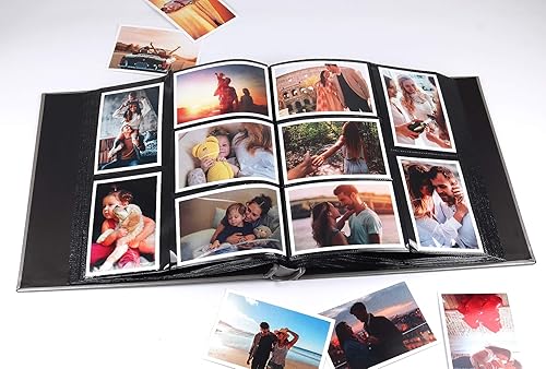 Miniatura 5 de RECUTMS - Álbum de fotos de 4 x 6pulgadas, 600 bolsillos, 5 por página, cubierta de piel sintética lisa con diseño de árbol, para bebés, vacaciones,