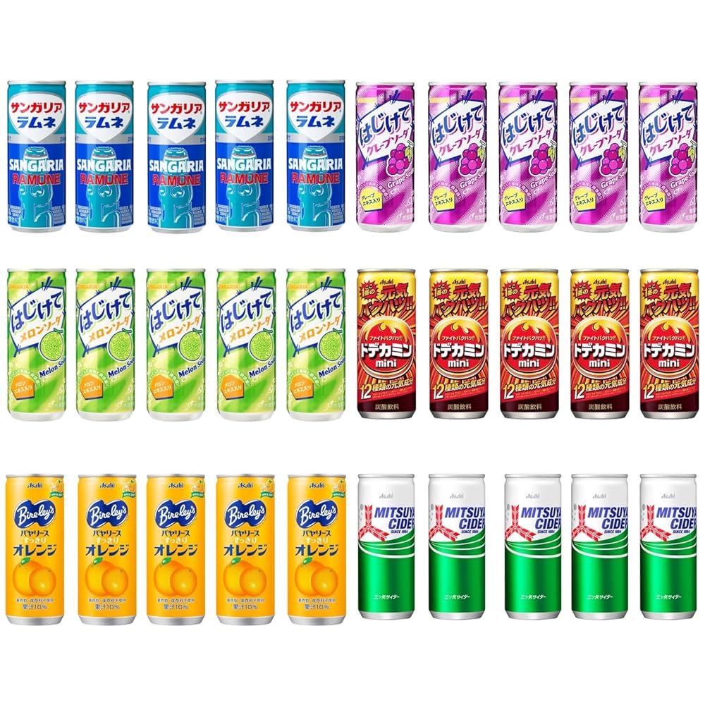 サンガリア⭐︎ Amazon.co.jp: サンガリア 炭酸飲料 250ml 缶アソート 6種各5本