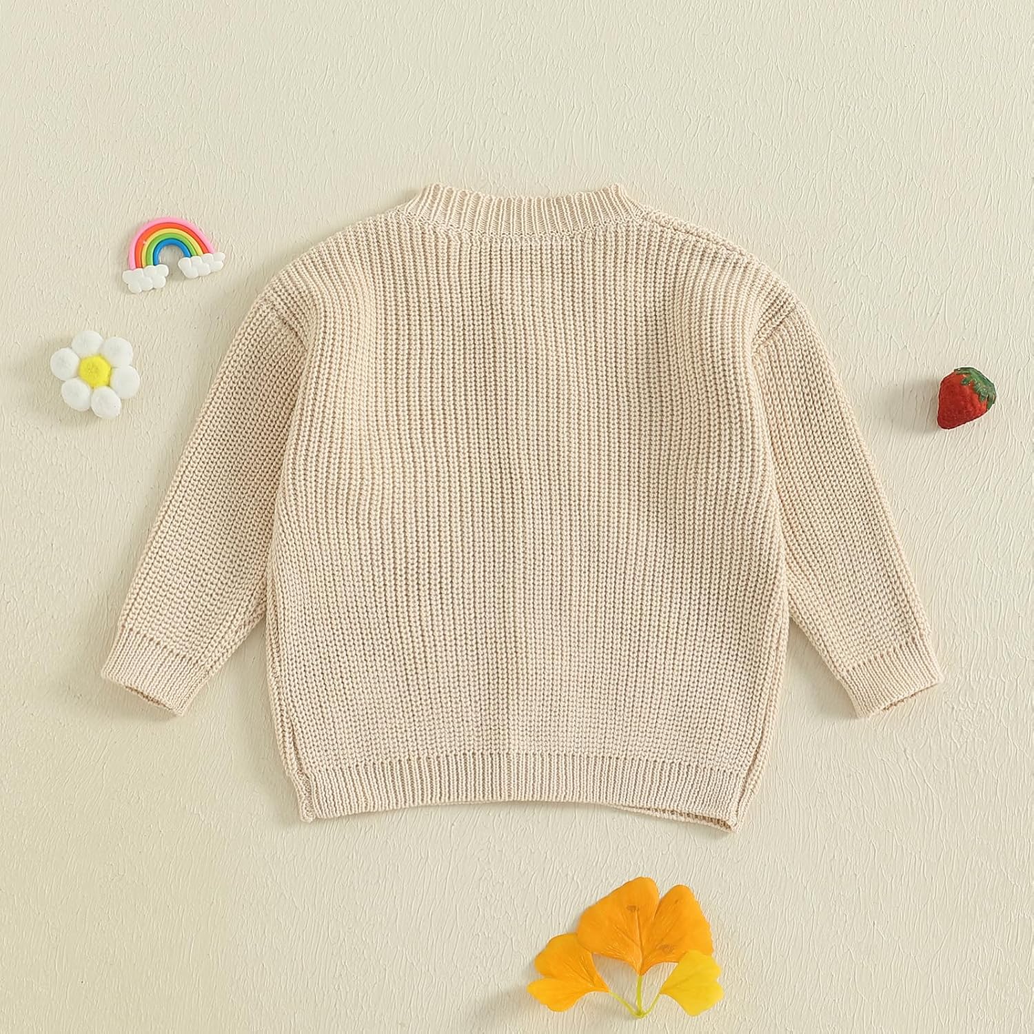 Kids Toddler Baby Girl Sweater Strawberry Embroidery Knit Cardigan Sweater Knitted Jacket Coat Warm Winter Clothes
