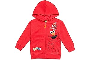 Cozy and Cute: Elmo Fleece Zip Up Hoodie for Little Ones