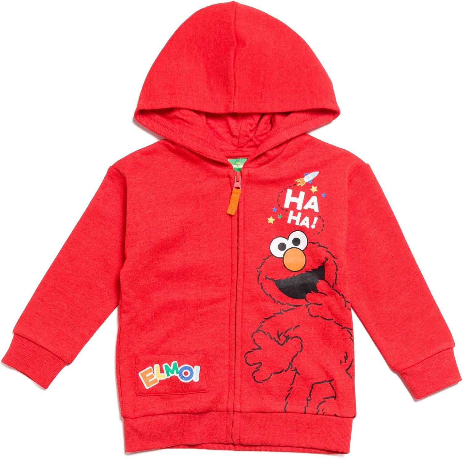 Amazon.com: Sesame Street Elmo Toddler Boys Fleece Zip Up Hoodie Red 4T: Clothing, Shoes & Jewelry