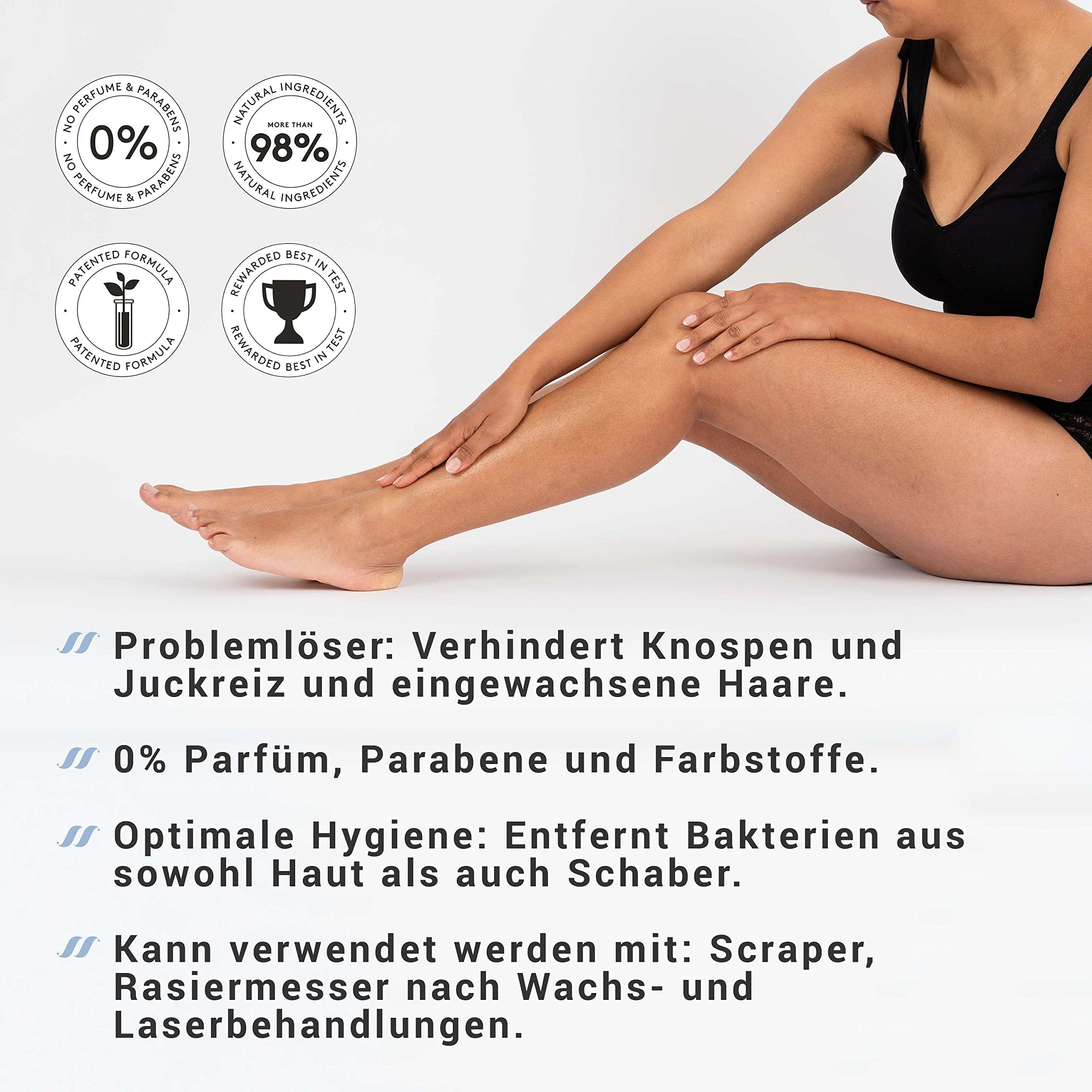 ShaveSafe, 3 confezioni da 100 ml, rasatura liscia e setosa senza irritazioni, riduce facilmente le scottature e i peli incarniti, approvata dal dermatologo per una rasatura delicata e sicura