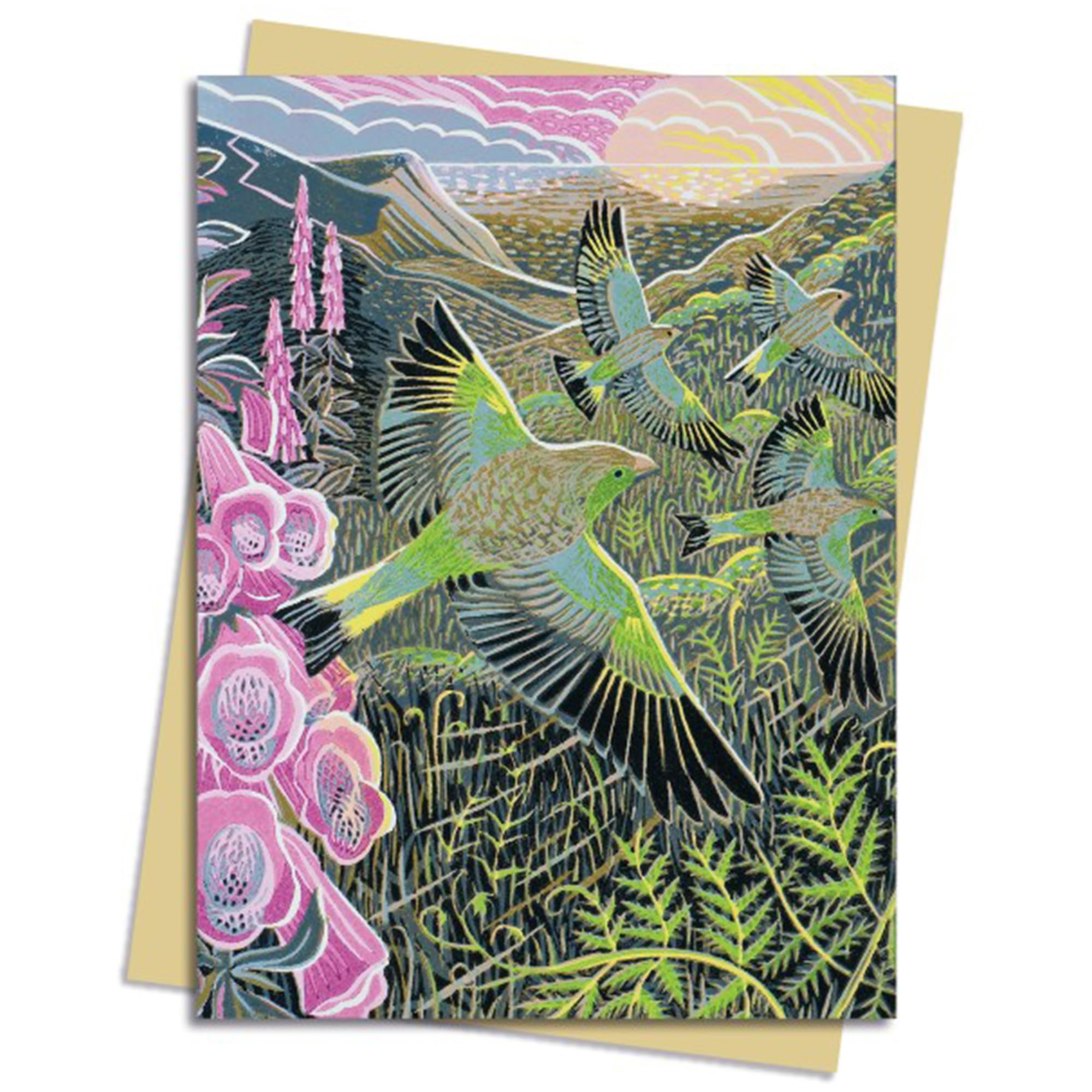 Annie Soudain: Foxgloves and Finches Greeting Card Pack: Pack of 6