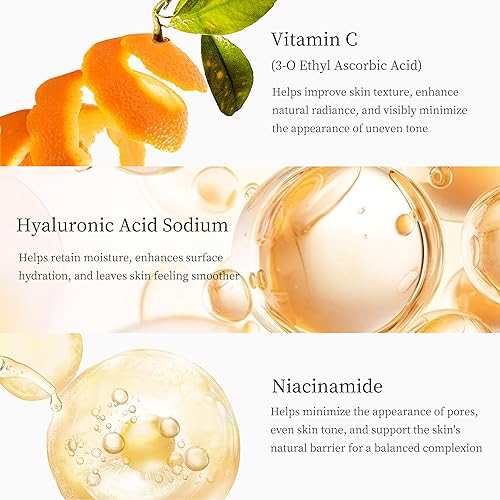 Miniatura 2 de Suero facial con vitamina C 5X de alta calidad, 1.0 fl oz, suero de vitamina C con niacinamida, ácido hialurónico y colágeno, esencia hidratante y