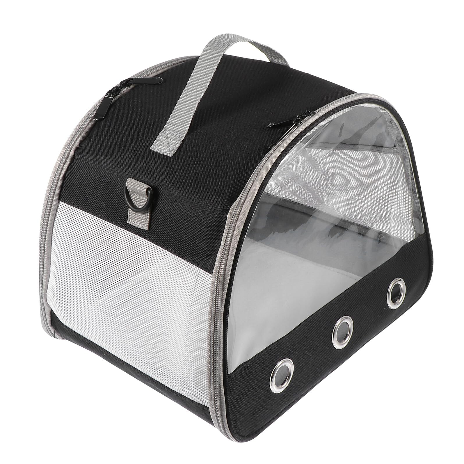 Kleintier Transporttasche für Reisen und Outdoor, Schwarz, Canvas