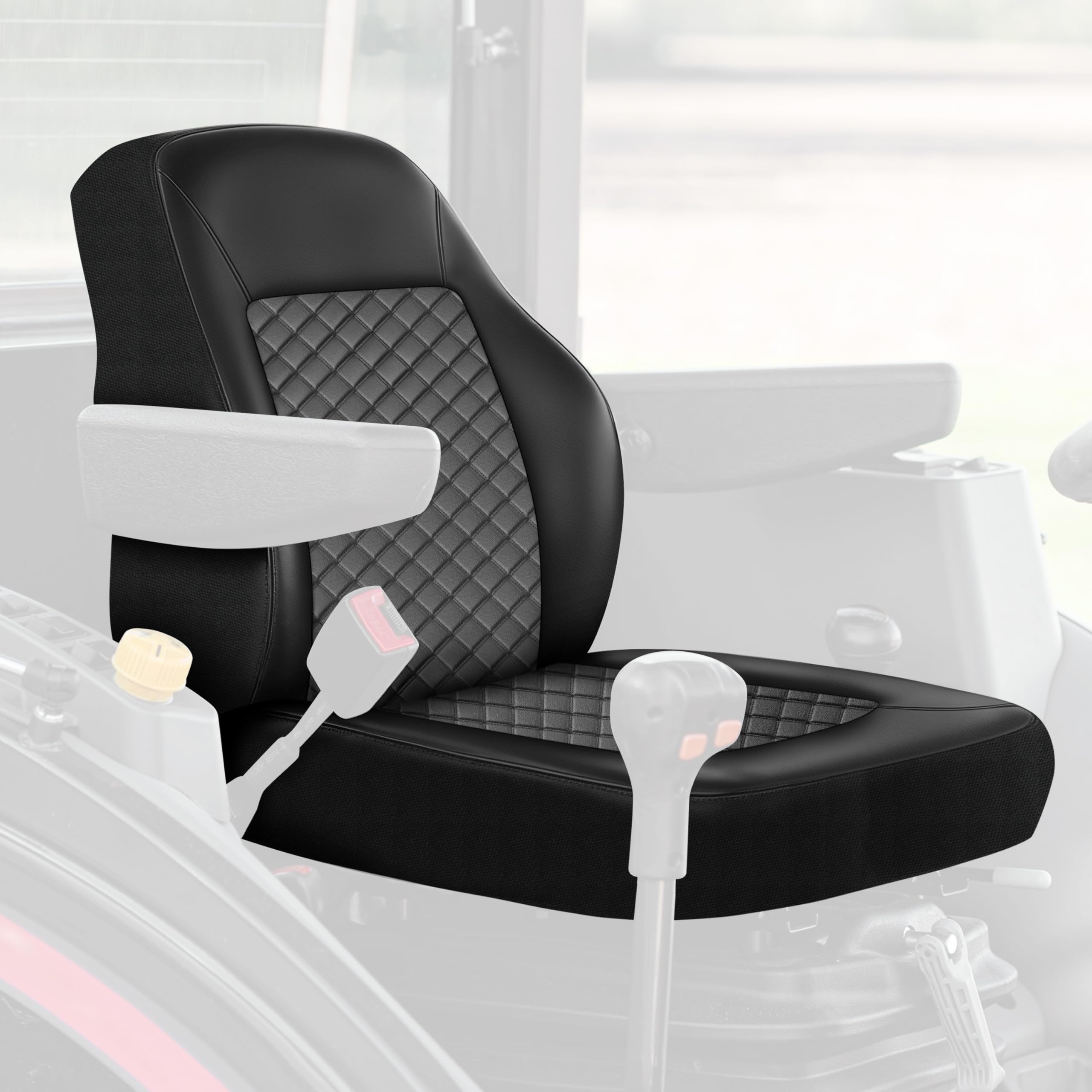 Funda para asiento de tractor para tractores de armario sin reposacabezas, máquina agrícola, funda de asiento para tractor, cargador de horquilla, excavadora, funda de asiento para tractor, fundas de