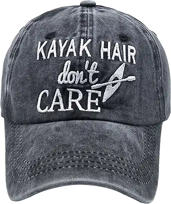 Waldeal Women's Kayak Hair Don't Care Hat, Denim Washed Adjustable Baseball Cap