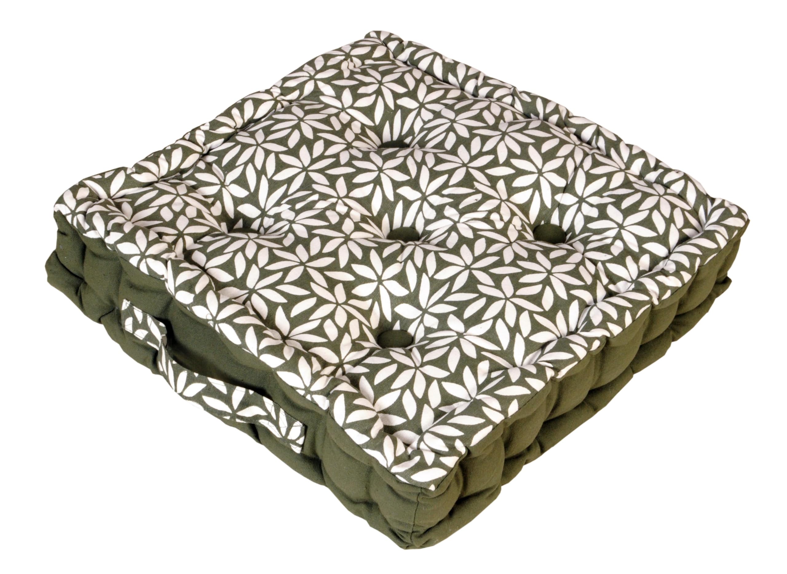Atout Ciel Cuscino da pavimento 40 x 40 cm con manico, cachi