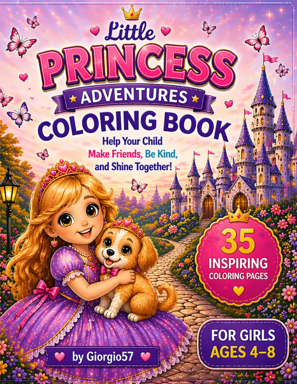 A Princess Can Do Anything: Confidence Building Coloring Book for Girls Ages 4–8 (Little Princess Adventures): 35 Fun & Inspiring Coloring Pages | Build Confidence, Creativity & Positive Thinking