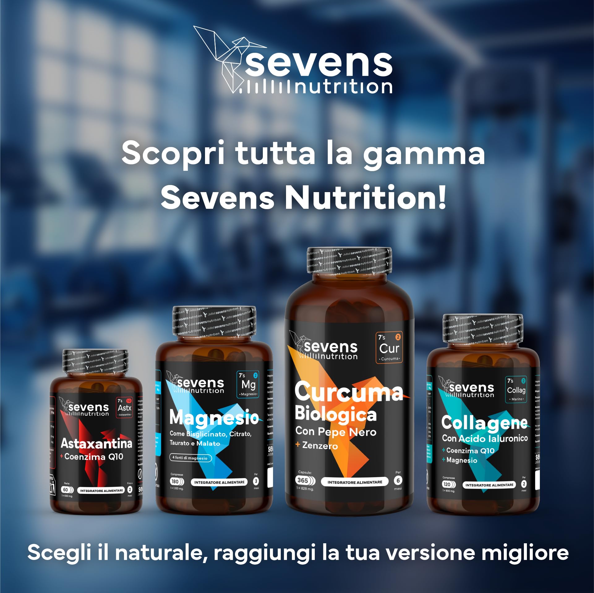 Glucosamina, Condroitina e MSM – Integratore per Articolazioni, Cartilagine e Ossa – Formula con Boswellia, Vitamine C e D3 – 180 Capsule ad Alta Densità – Sevens Nutrition