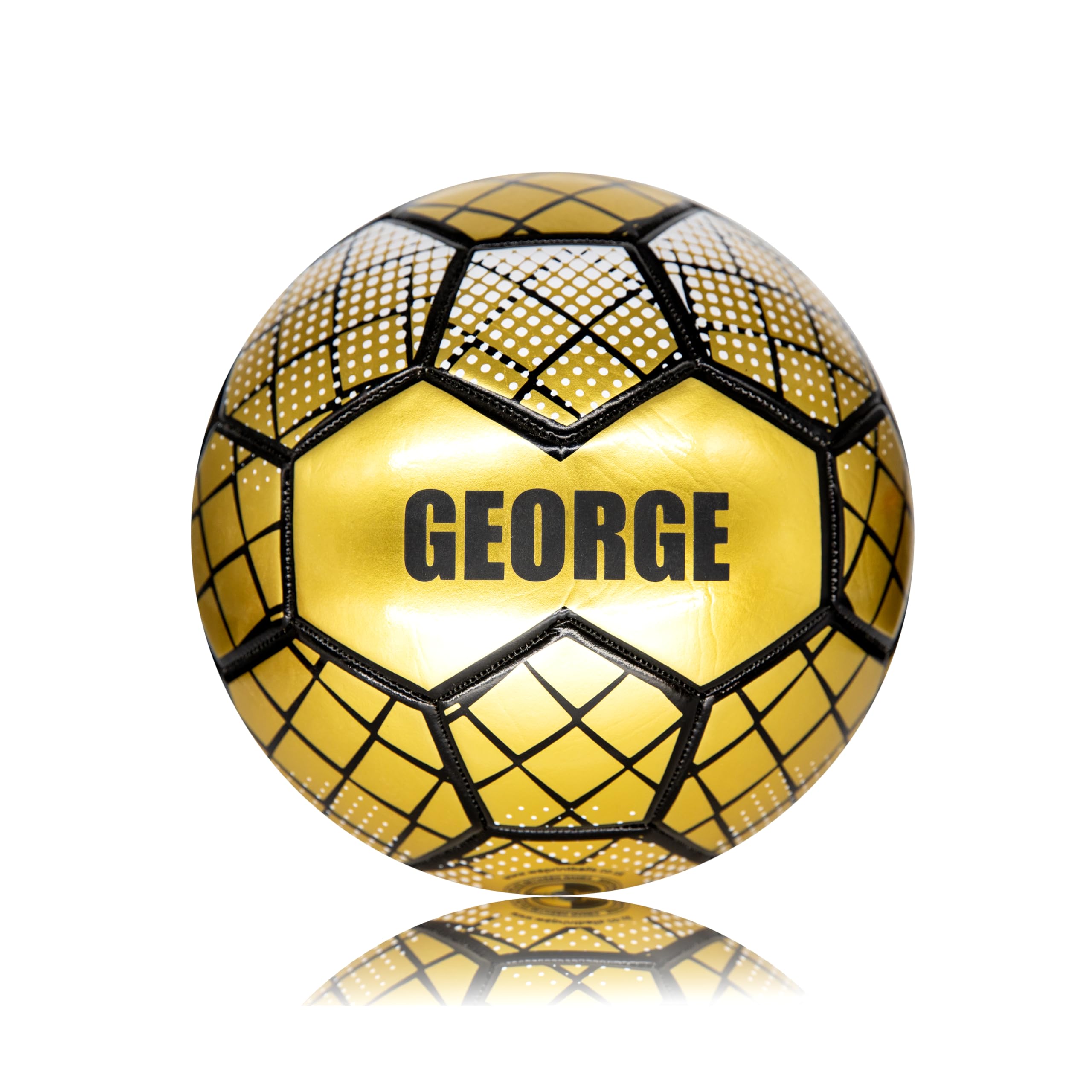 Personalised Football Ball - Customise with any name (Gold - Size 3)