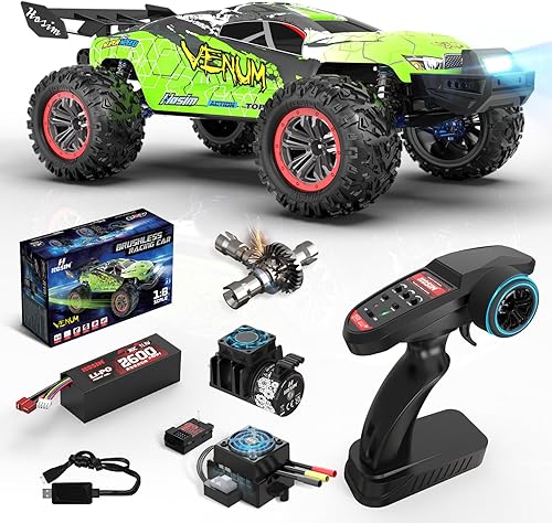 Hosim VENUM Mini 18 RC Cars para adultos rápido 80+KMH, camión de control remoto 4X4 todo terreno, impermeable, 2.4GHZ, todoterreno, grado afición,