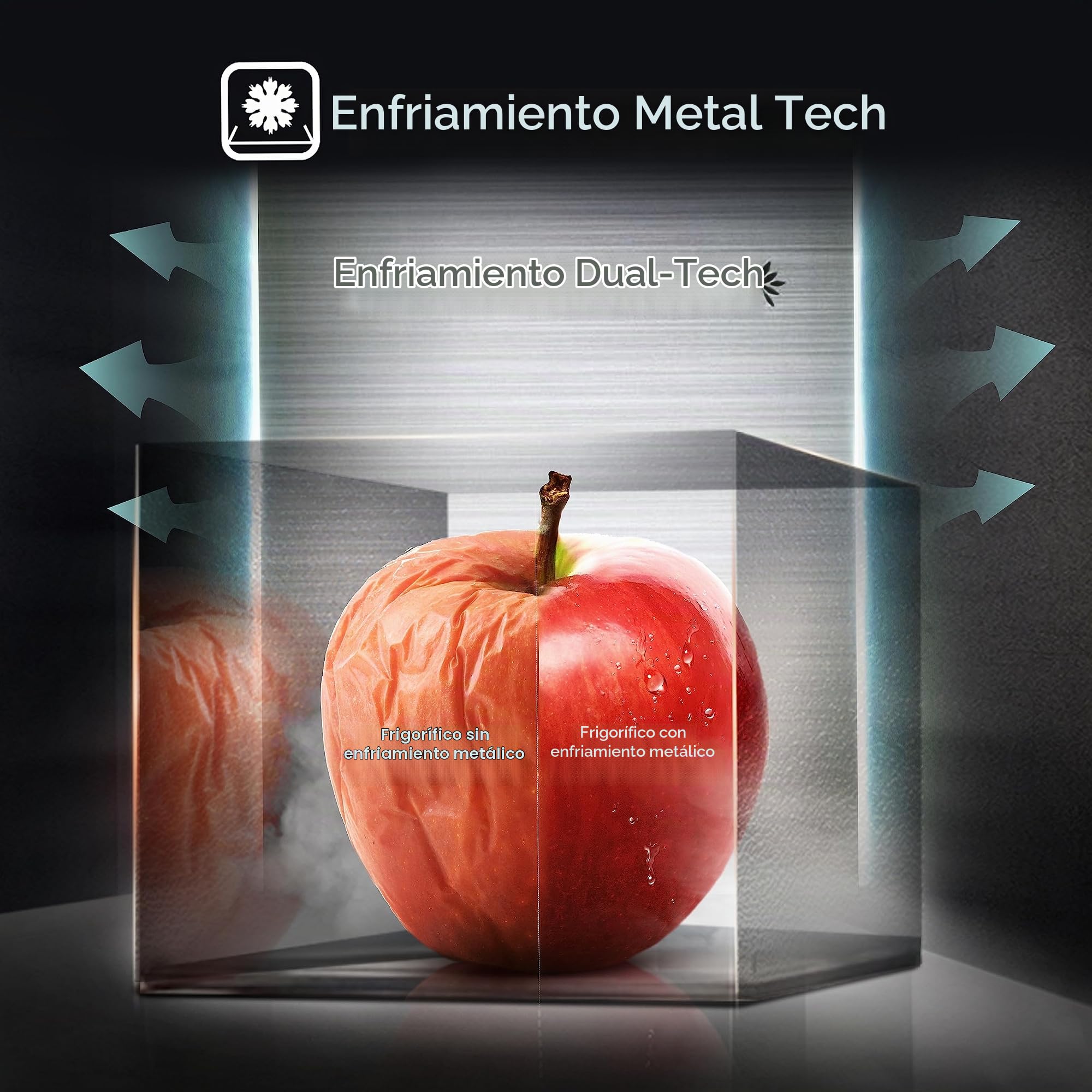 Hisense RQ758N4SWSE - Frigorífico, Puerta Americana, WiFi, Metal Tech Cooling, Total No Frost, Capacidad Neta 609 L, 1.78 m Inox