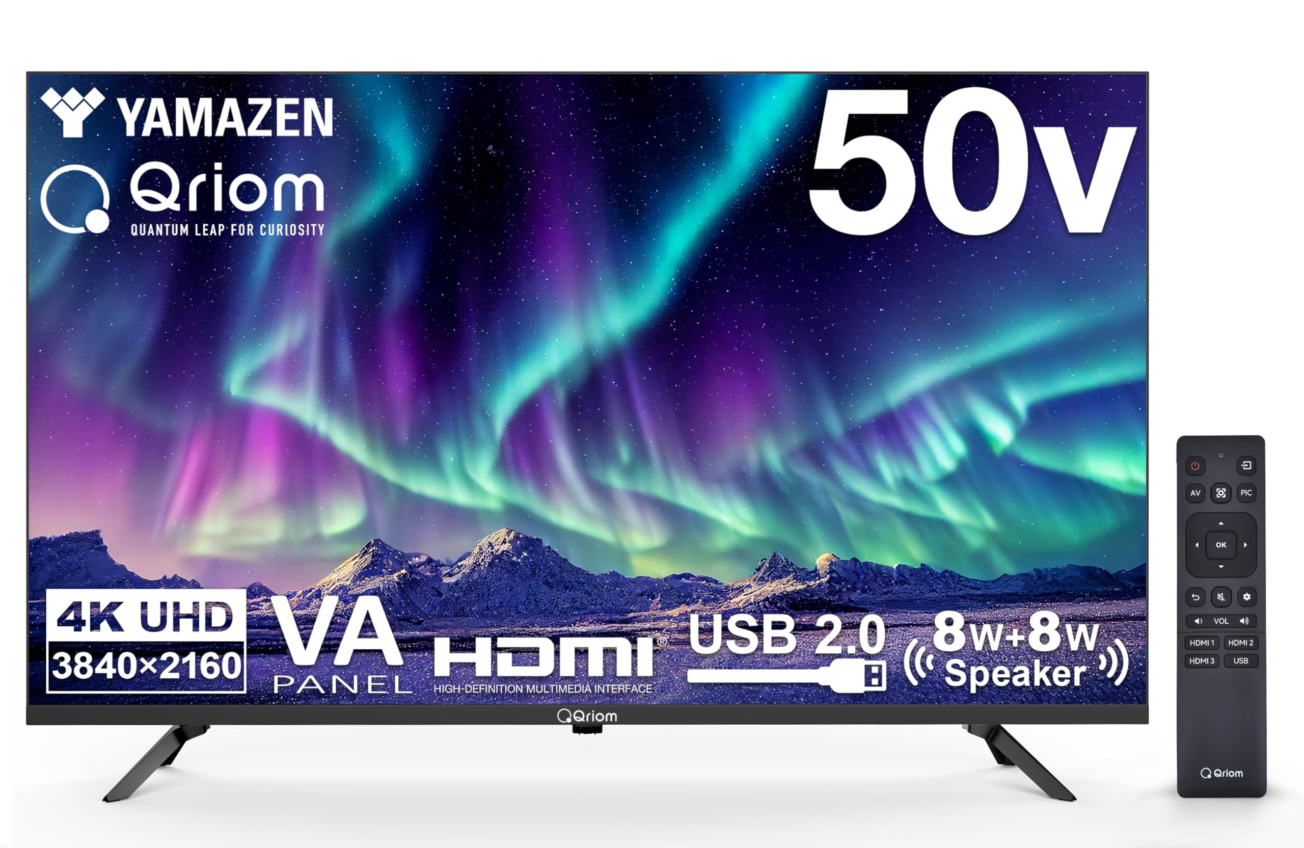 Amazon.co.jp: 山善 モニター 50インチ ディスプレイ 4K 3840×2160 VA 
