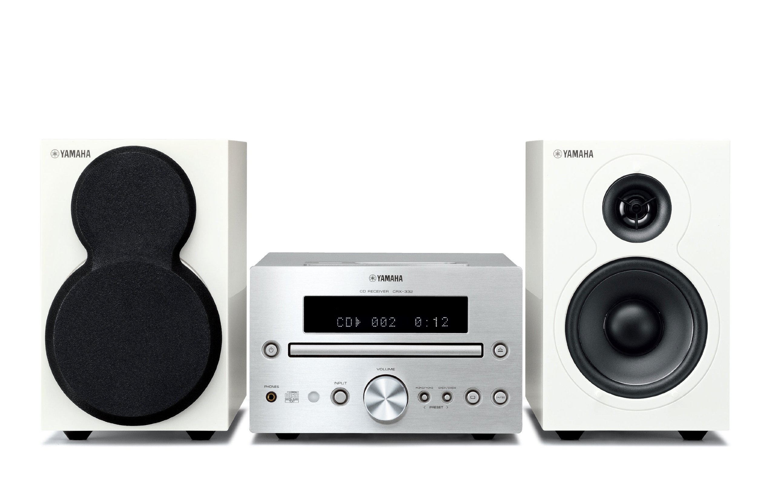 Yamaha MCR-332 SIWH Micro chaîne CD avec Station d’accueil pour iPod/iPhone Tuner FM USB Argent/Blanc - Les Beatles, Paul McCartney, John Lennon, RIngo Starr, George Harrison Yamaha MCR-332 SIWH Micro chaîne CD avec Station d'accueil pour iPod/iPhone Tuner FM USB Argent/Blanc
