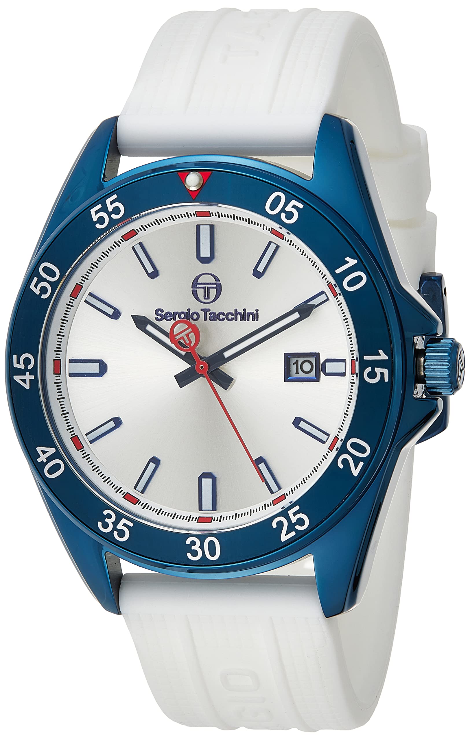 ST.1.10255-5 Streamline Silicon Strap Watch for Men, Blue/White