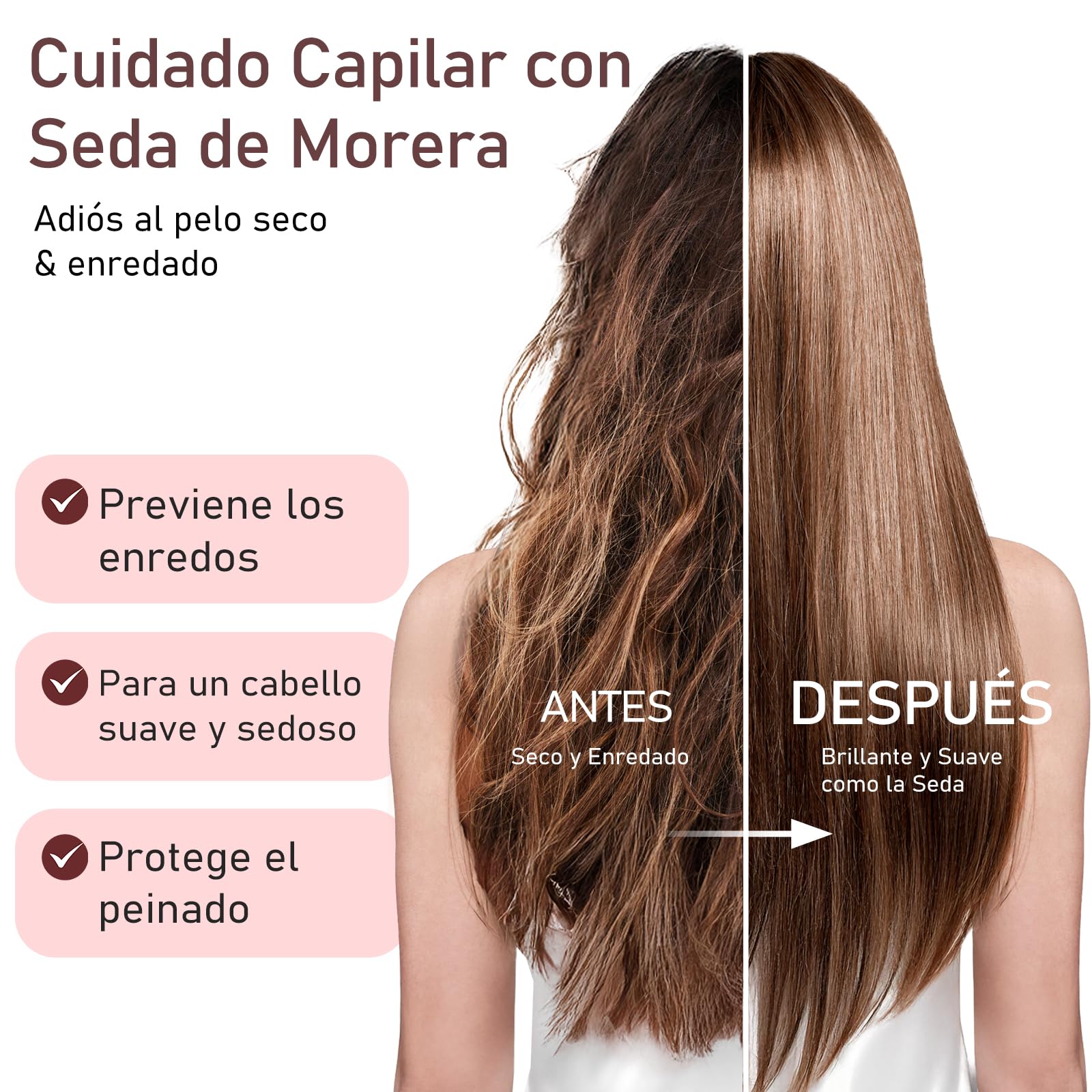 LitBear Gorro de Seda de 22 Momme para Dormir – Gorro de Dormir de 100% Seda de Morera, capó de Seda con Banda elástica, Gorro Transpirable y Ajustable para el Pelo Rizado