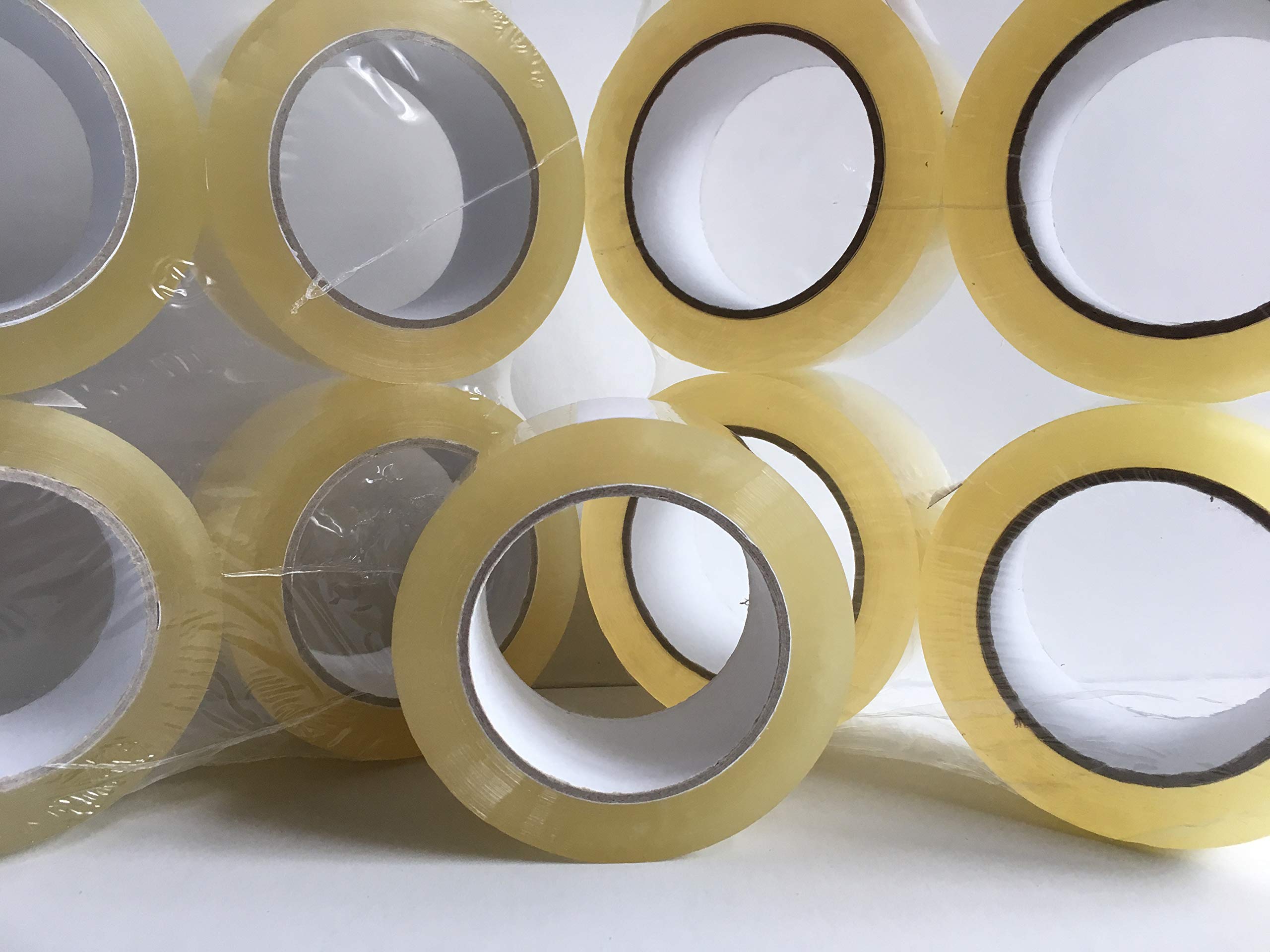D.RECT Nastro Trasparente - Rotoli - Distributori di Nastri - Rotolo Adesivo - Nastro da Imballo per Pacchi e Scatole - Carta Adesiva Trasparente - 19 mm x 33 m