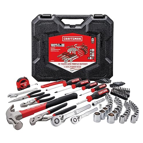 102-Piece Tool Kit for Home and Car, Durable Hand Tools
