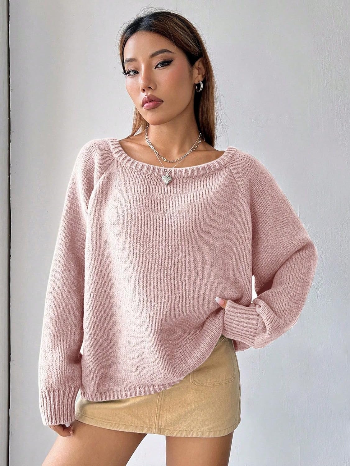 SKAYS Women's 2025 Off The Shoulder Sweater Oversized Chunky Sweater Loose Long Sleeve Trendy Cute Pullover Fall Outfits - Image 3