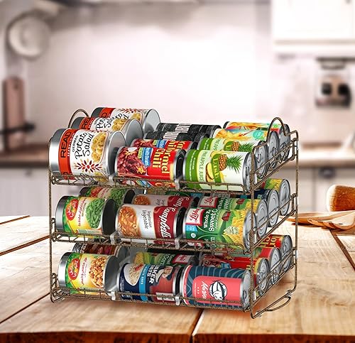 Miniatura 4 de Utopia Kitchen Organizador de latas de almacenamiento, organizador de latas apilable con capacidad para hasta 36 latas para armario de cocina o