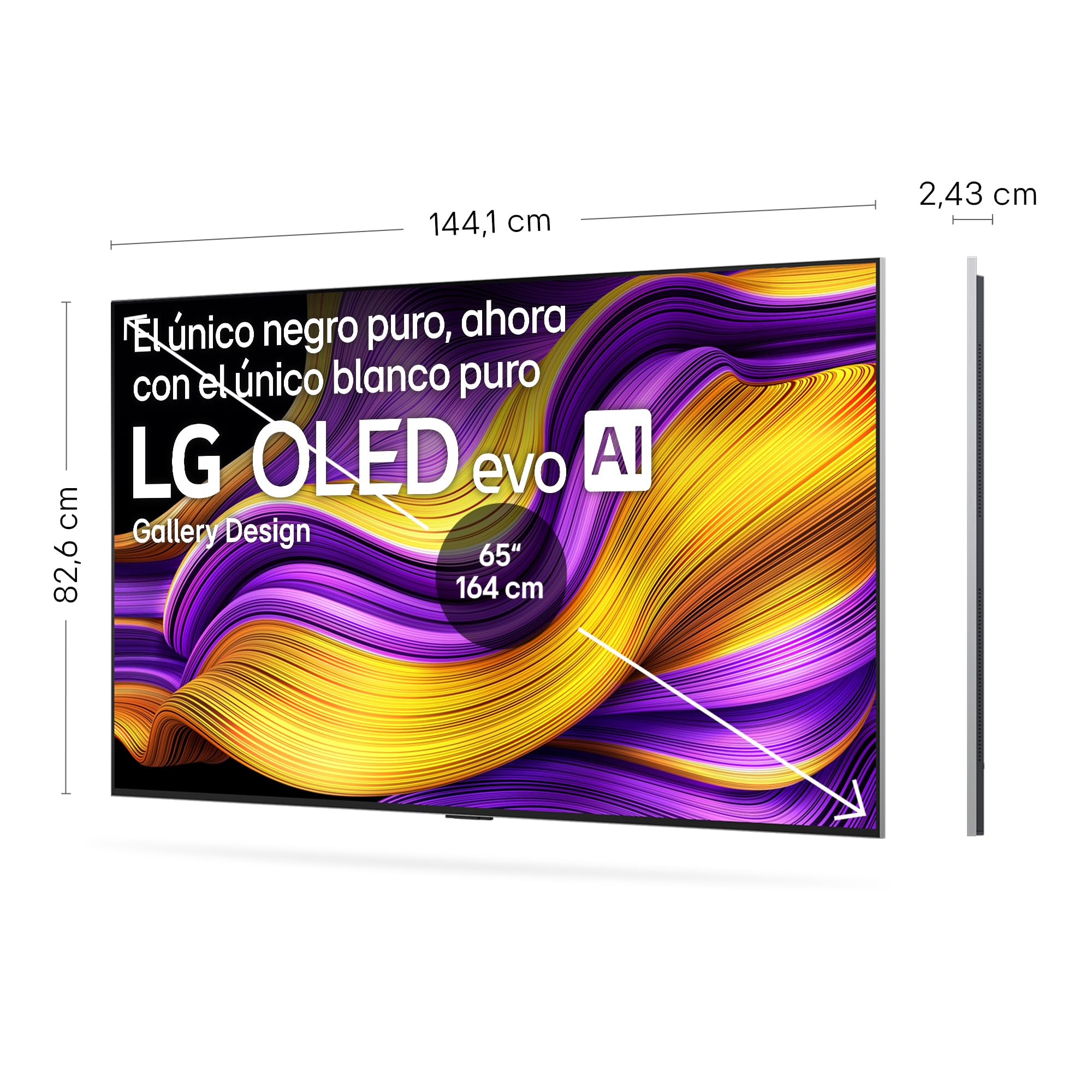 LG OLED65G54LW - TV 65", OLED EVO 4K, Smart TV AI G5, WebOS 25, Super Upscaling, Dolby Vision y Dolby Atmos, AMD FreeSync, Alexa/Google Assistant, Negro