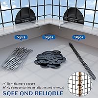 Vista 4 de Panel solar de 6 pulgadas x 50 pies, protector de aves para paneles solares con 50 sujetadores de acero inoxidable, rollo de alambre de malla