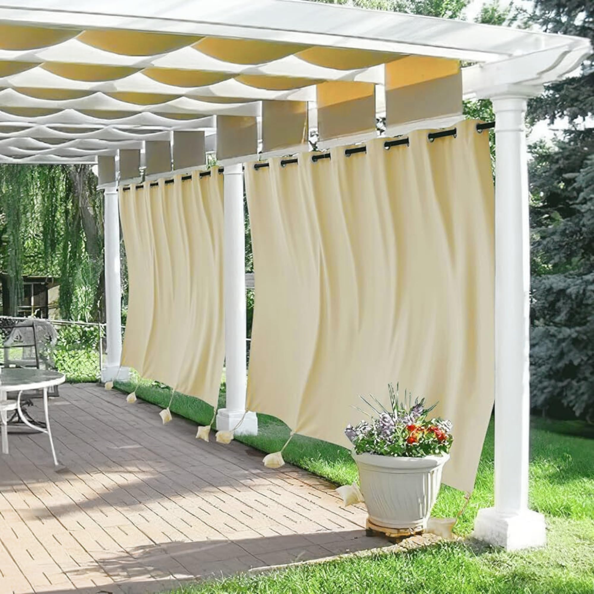 Tenda da Sole a Caduta Beige per Balcone 290x290 cm 1700g, Protezione UV, Verticale per Terrazza e Giardino