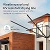 Vivo Technologies 4 Arm 50M Rotary Washing Line Heavy Duty Clothes Airer Dryer for Outdoor & Garden, Folding Large Rotary Clothes Line with Metal Ground Spike and Cover, Black