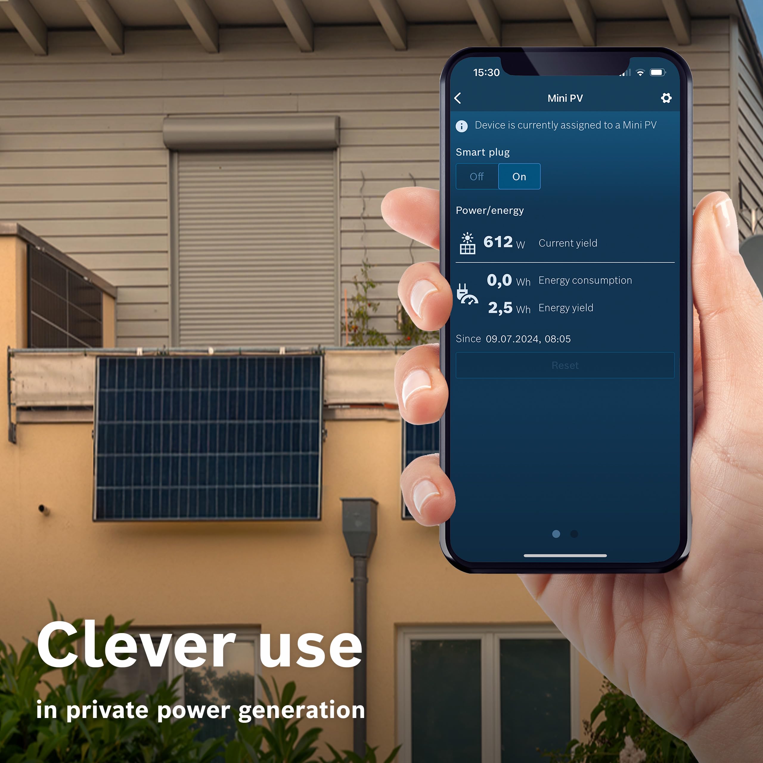 Bosch Smart Home presa intelligente compatta [+M], presa Wifi smart, app controllabile con funzione di risparmio energetico, uso flessibile in sistemi Bosch Smart Home o Matter di altri produttori