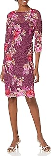 Adrianna Papell Women's Embroidered Lace Midi Dress