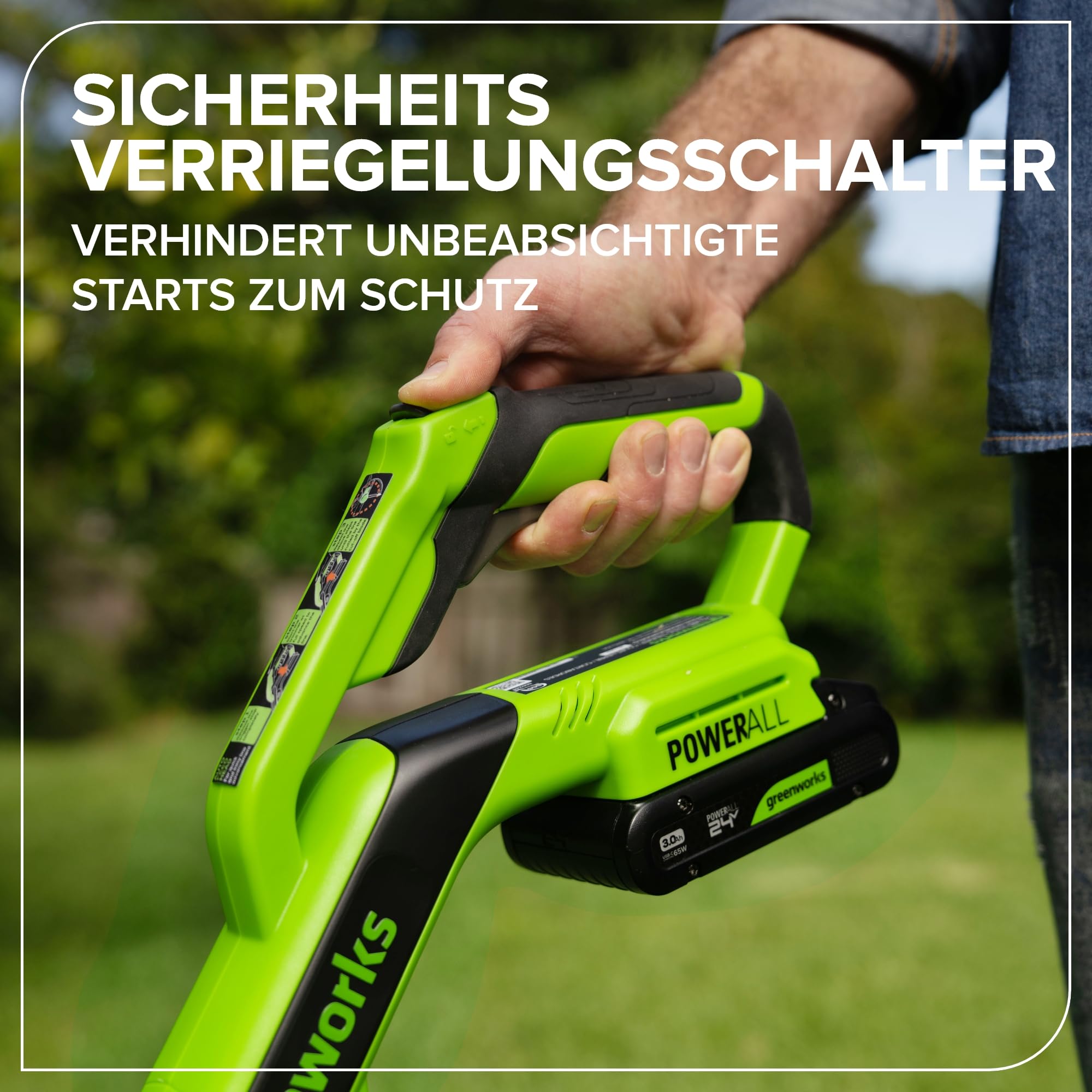 Greenworks 24V Tondeuse à Gazon sans Balai Gen2 2-en-1, Largeur de Coupe 30 cm, Batterie 2,0 Ah