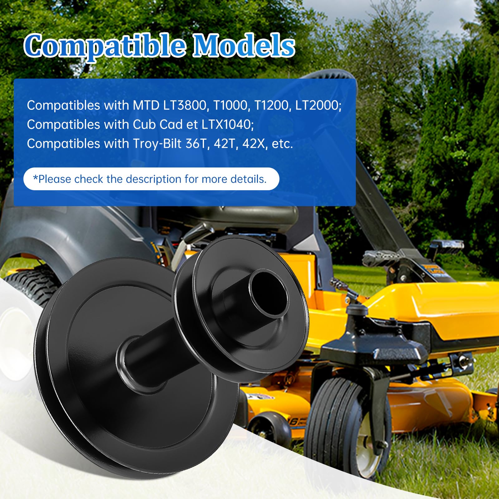 8ten Spindle Pulley For Cub Cadet Troy Bilt MTD LT2500 LT2000