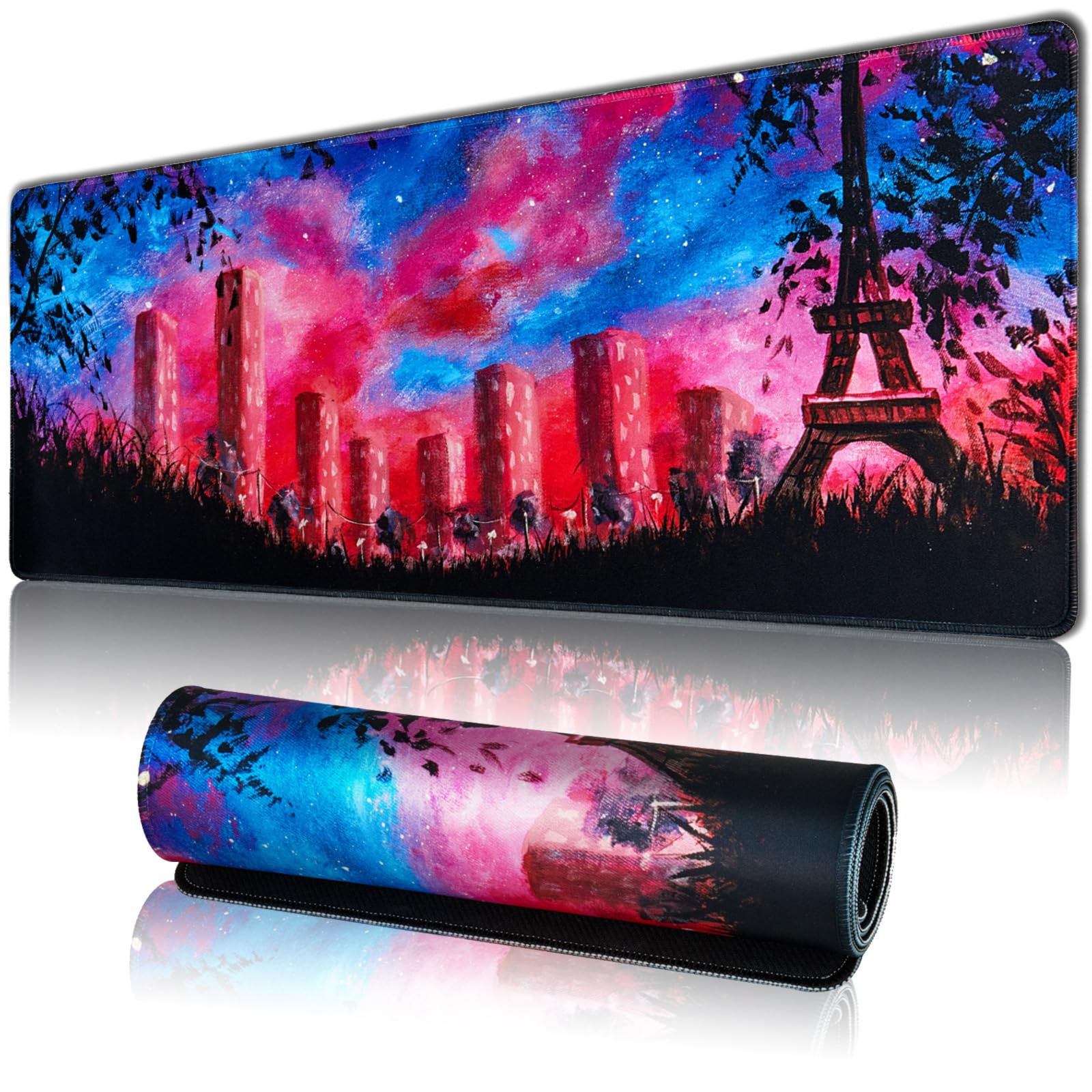 Amazon.com: Hopipad Pink Large Gaming Mouse Pad for Desk, Desk Mat with ...