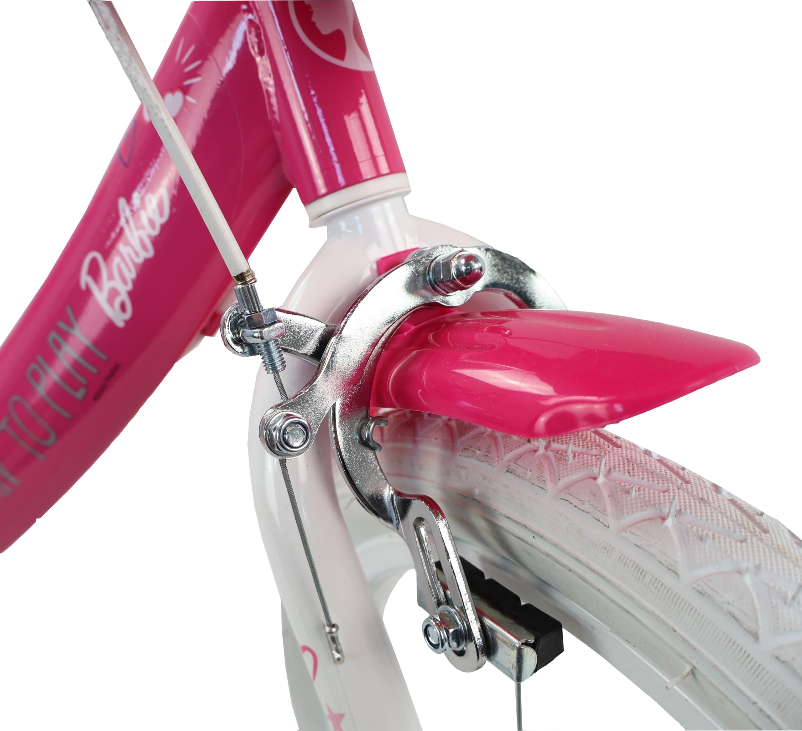 Barbie Mädchen-Fahrrad, Rosa-Weiß, 16 Zoll (40,6 cm)