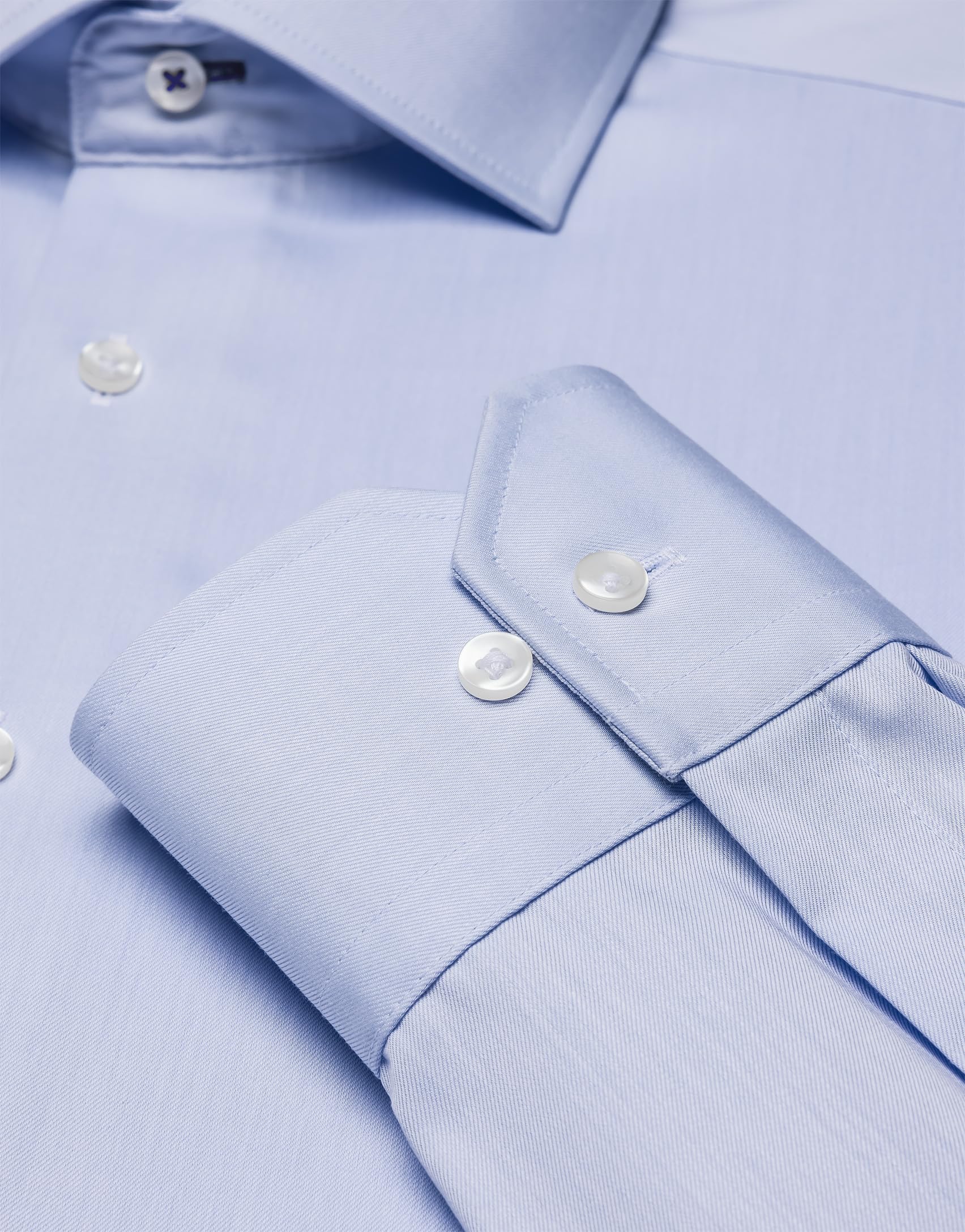 Vincenzo Boretti Chemise Slim-fit Sergé Infroissable