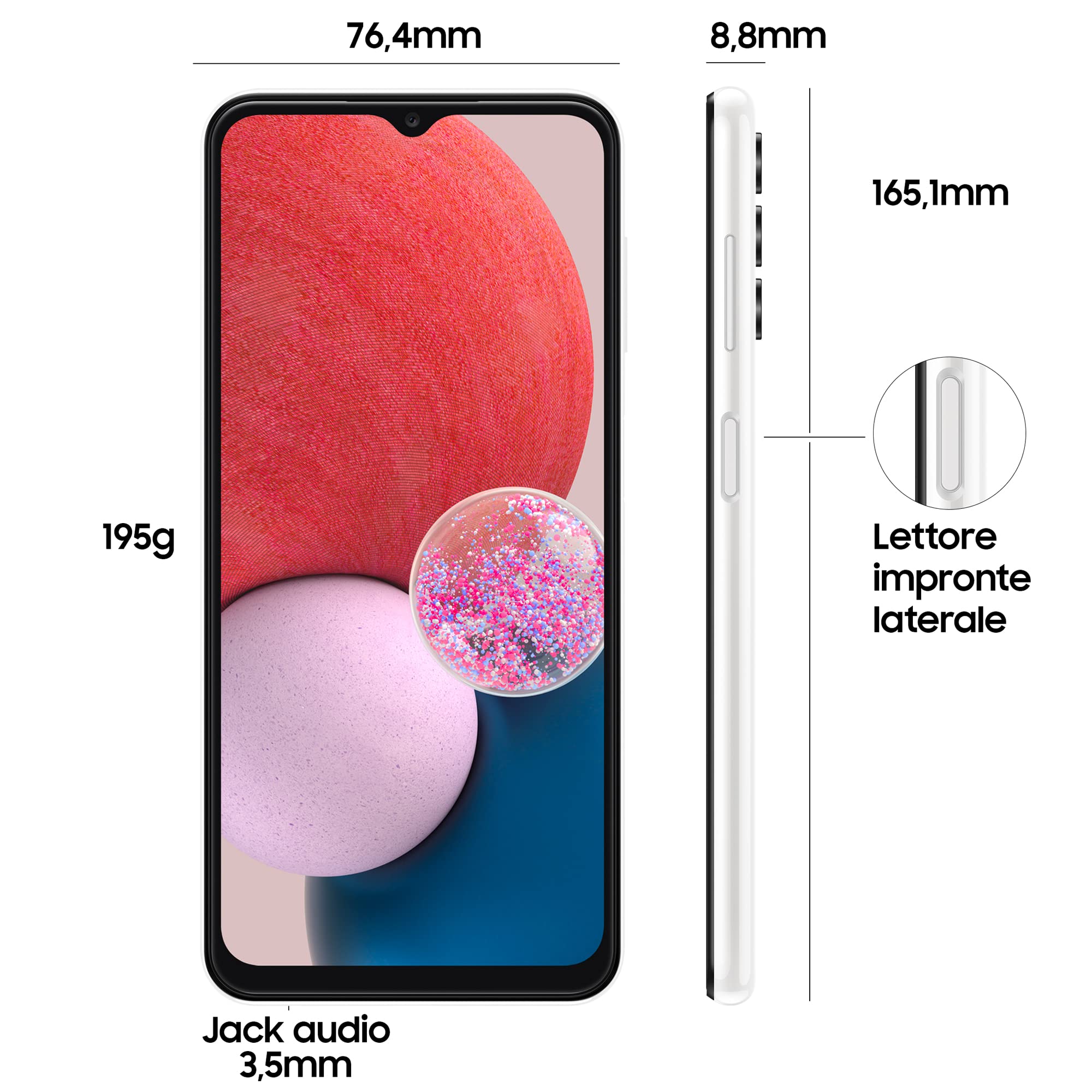 Samsung Galaxy A13, Dual, 64GB 4GB Ram, White