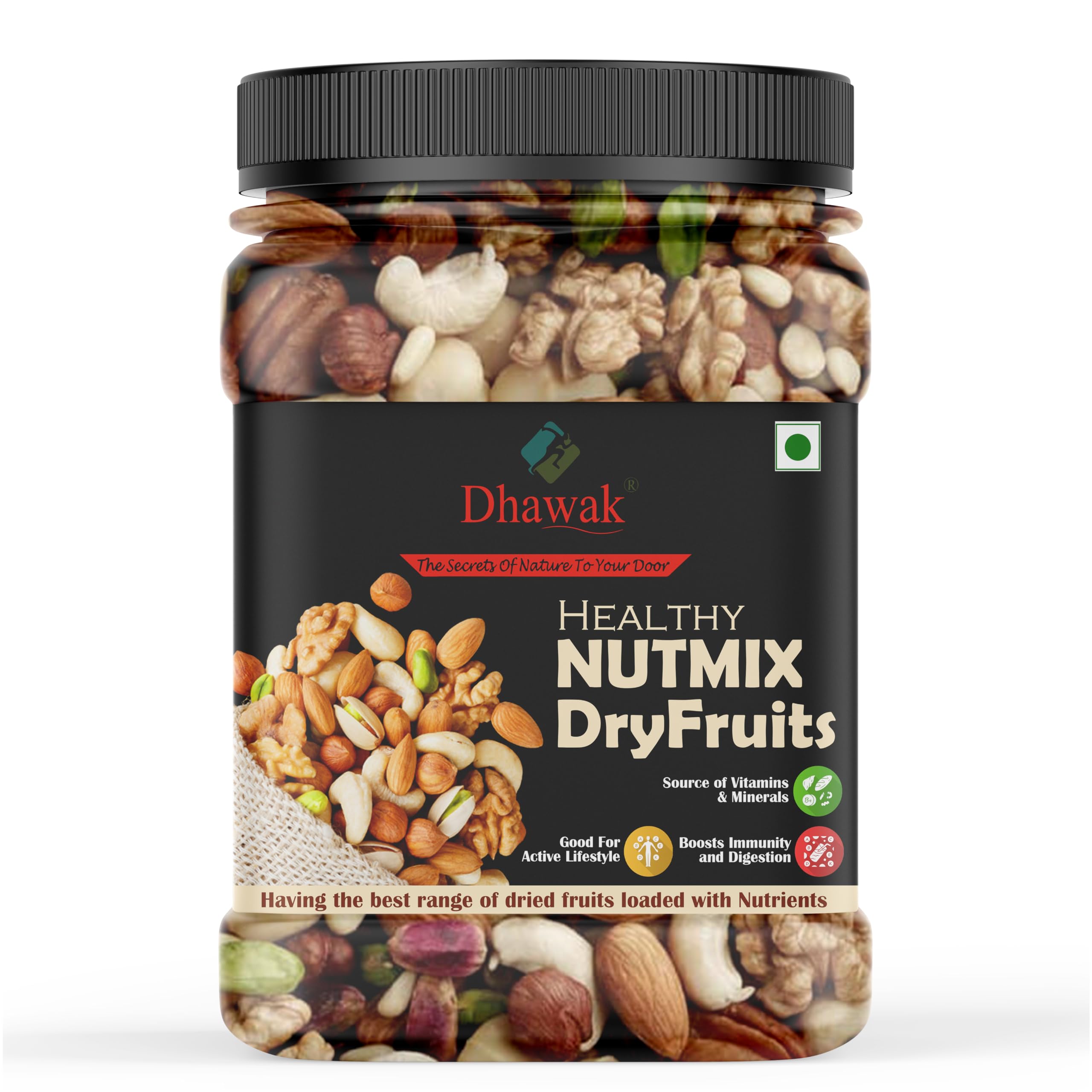 DHAWAK Fresh and Healthy Dry Fruits Nut & Mix - 1 Kg Jar Pack | Dry Fruits for eating, [Almonds,Cashews, Raisins,Pistachio, Walnut Kernels] (B0CLP2ZY85) Amazon Price History, Amazon Price Tracker