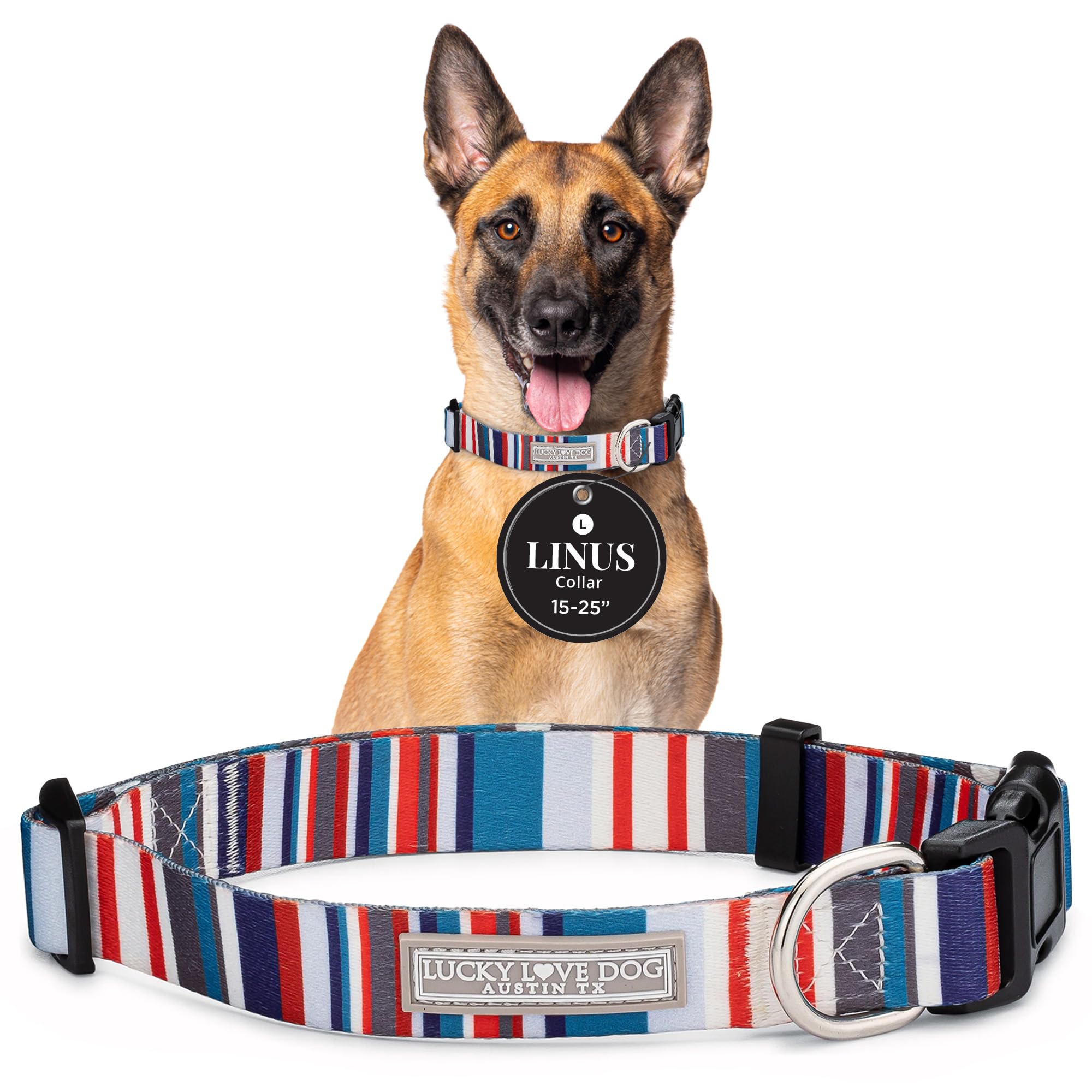 Lucky Love Dog - Adjustable Dog Collar with Easy Click Buckle for Large Dogs, Durable, & Comfortable for Male & Female Dogs, Pet Collar for Puppies &