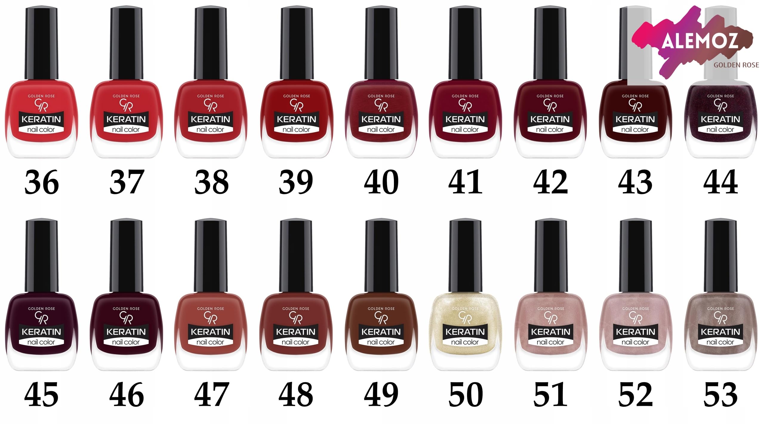 Golden Rose Keratin Nail Color No: 68 - Keratin İçerikli Güçlendirici Parlak Oje