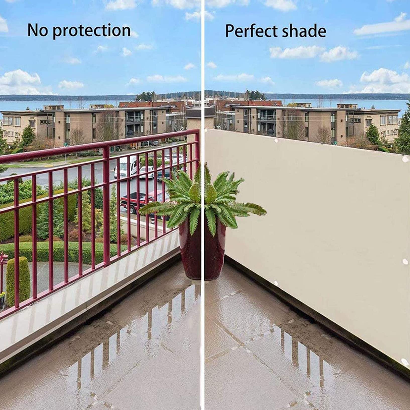 Fascette stringicavo in nylon resistenti alle intemperie per balcone, 8,5 m, protezione UV, per veranda e patio, colore marrone