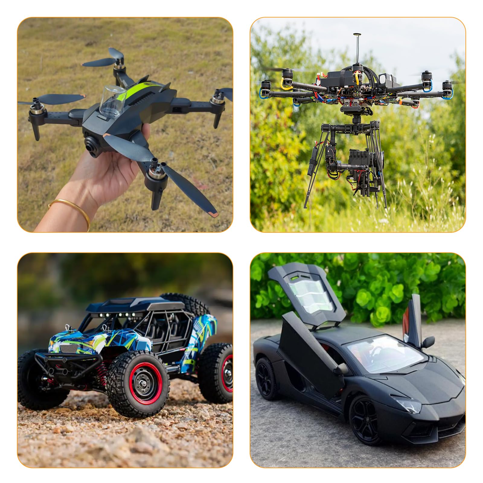 10 Par Złączy XT60, Złącza Baterii XT60 Męskie i Żeńskie z Termokurczliwą Osłoną, do Akumulatorów Lipo RC, Żółte