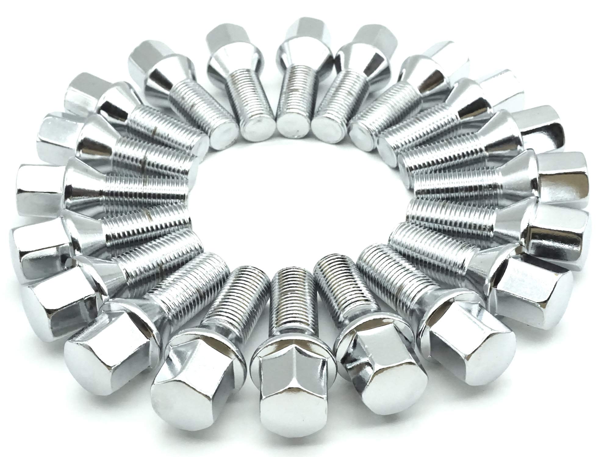 20 x chromowane śruby do kół M14 x 1,5 stożkowy 28 mm M14 1,5