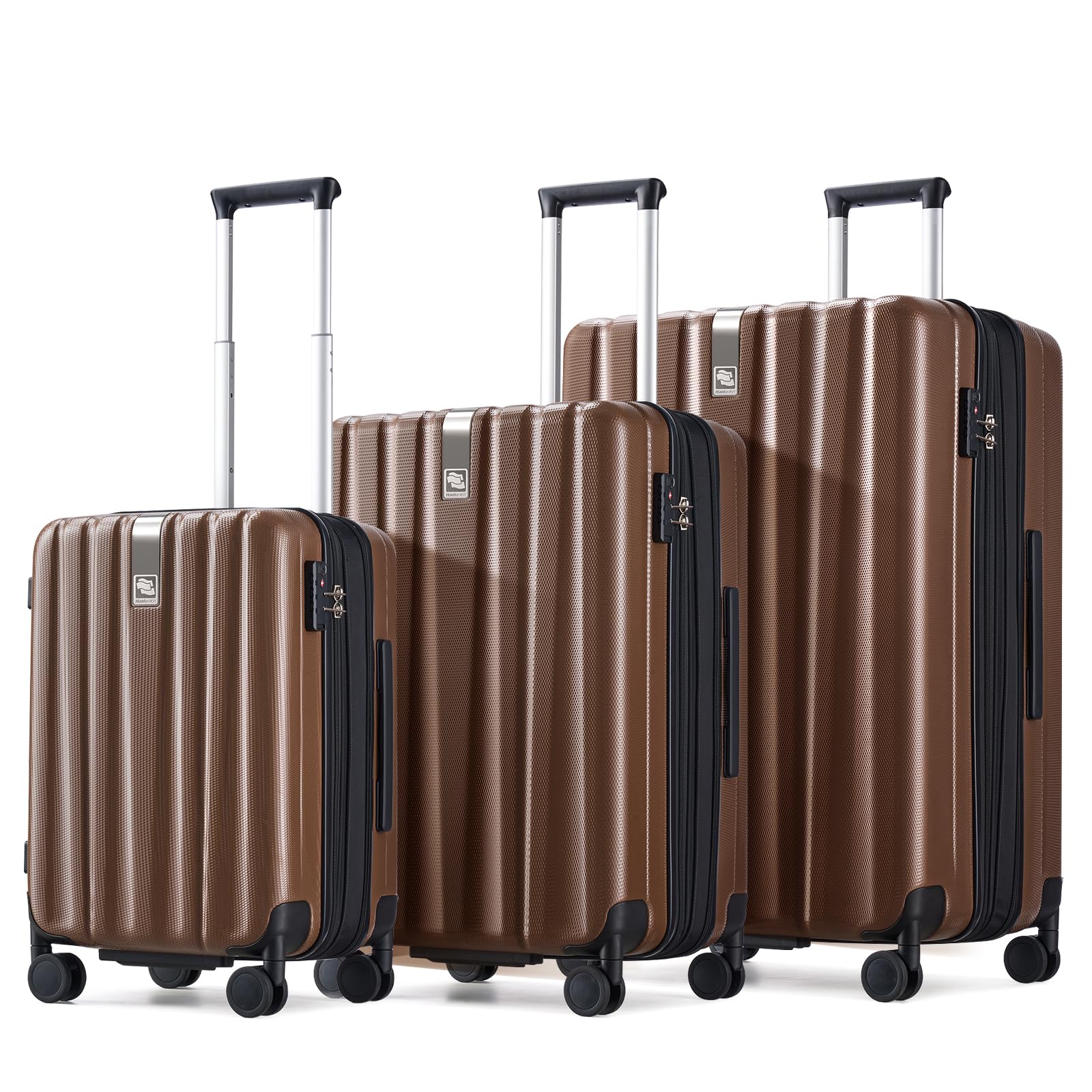 Hanke Expandable Hard Shell Luggage Sets, 3 Piece, 20/24/29 Inch