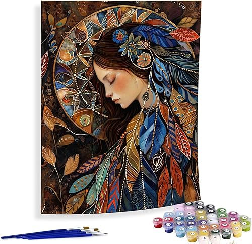 Vista 5 de Diymood Paint by Numbers for Adults Snowman, DIY Oil Painting Christmas Acrylic Paint by Number Kits for Kids Adults Beginner for Home Wall Decor