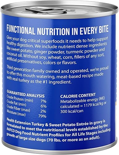 Miniatura 2 de Health Extension Comida húmeda para perros Entrada de pavo y batata en salsa, 9 onzas, apoyo digestivo con superalimentos y antioxidantes para apoyo