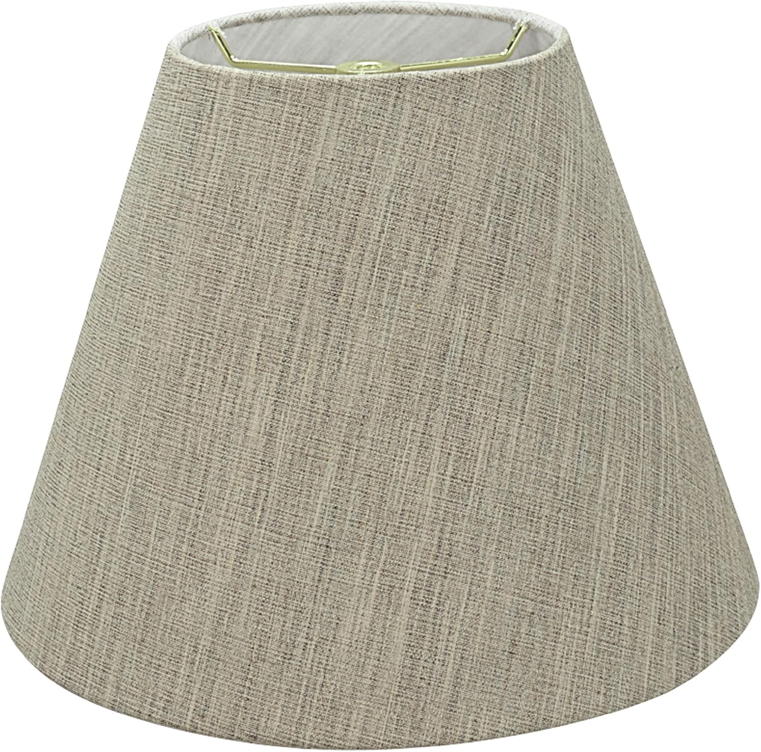 Aspen Creative 32628A Transitional Empire Shape Spider Construction Lamp Shade, Oat Tan, 6" Top x 12" Bottom x 9" Slant Height