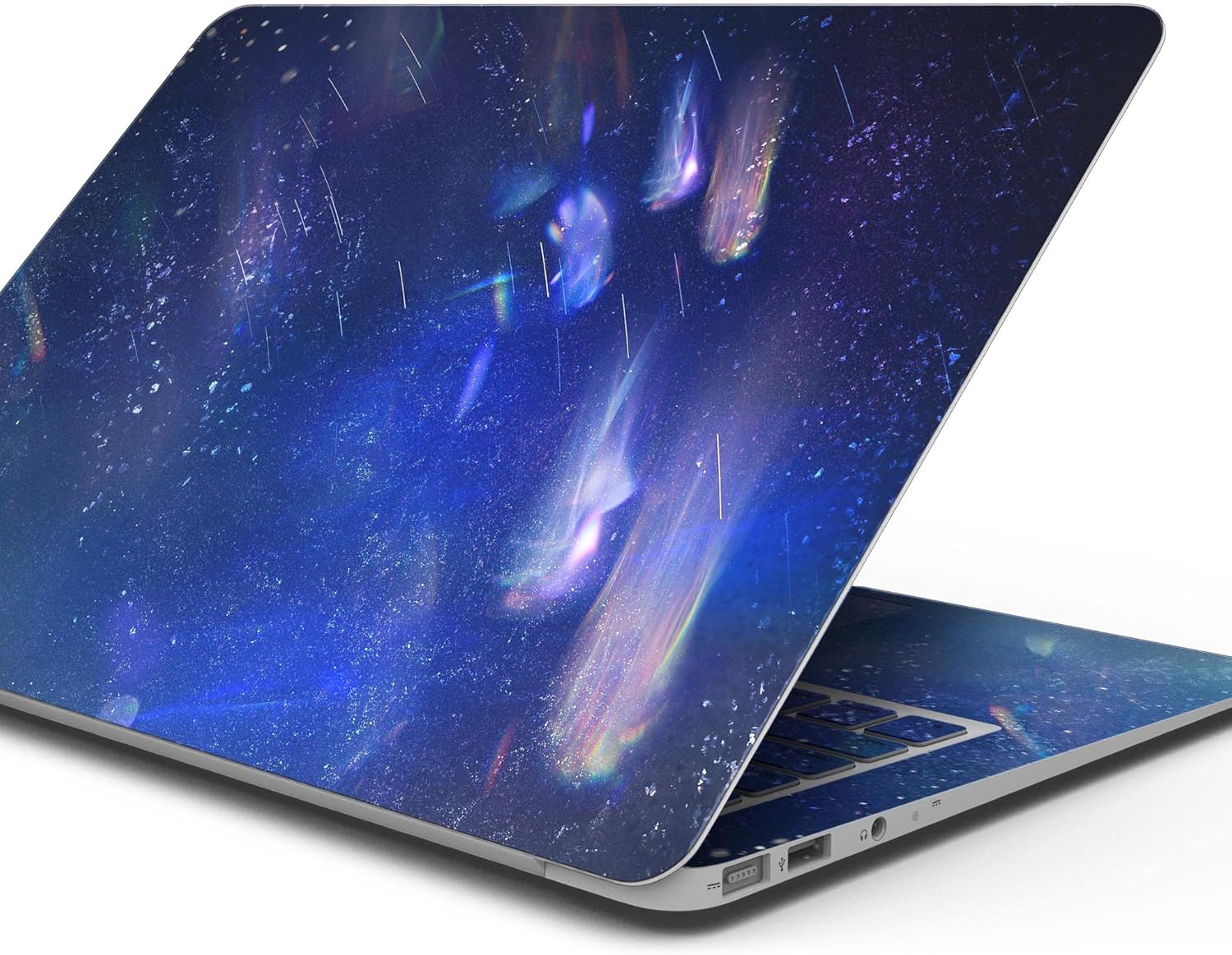 DesignSkinz - Deep Blue Unfocused Scratches - Full-Body Wrap Protective Decal Skin Kit Compatible with MacBook 13" Pro M1 (A2338)